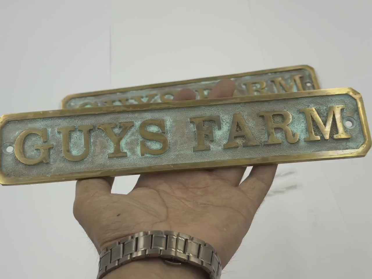Handcrafted Personalized Bronze Plaques - Door Sign, Bronze Name Plate with Patina Finish