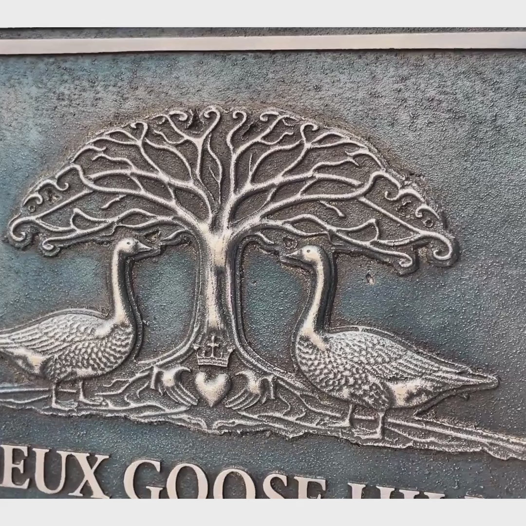 Personalized Bronze Address Plaques 3D Design in Oil-rubbed Bronze Finish
