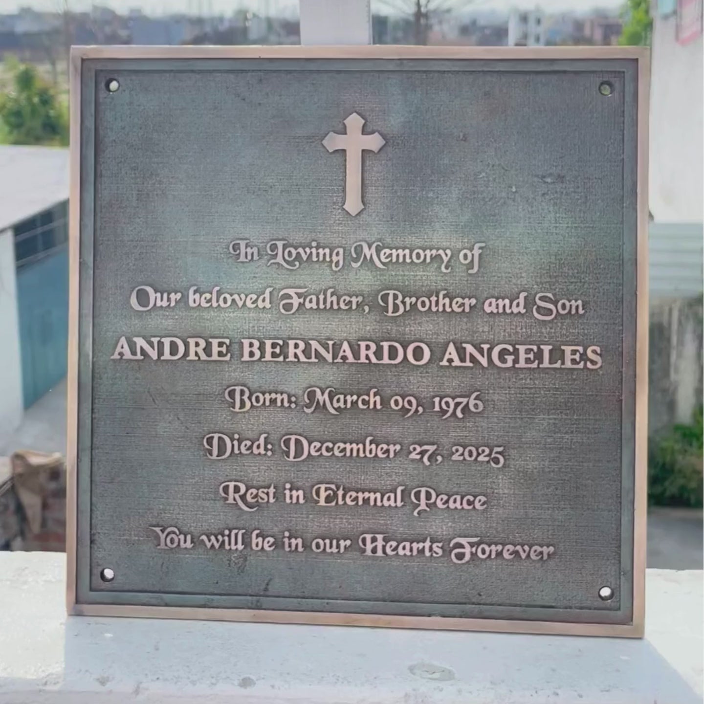Bronze memorial plaques